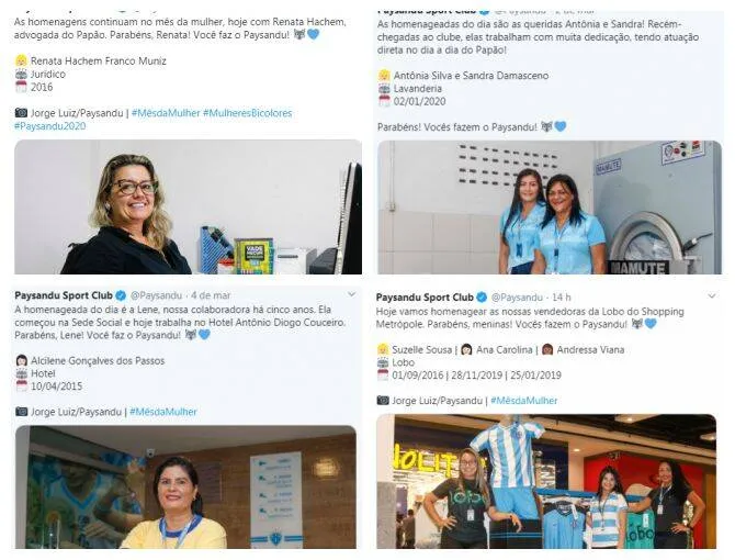 Paysandu homenageia mulheres com samba e ganha a internet