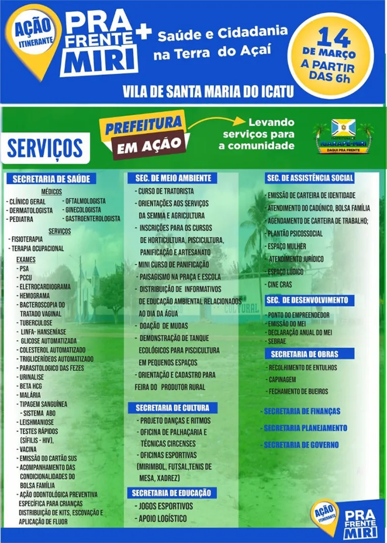 Igarapé-Miri realiza ação com emissão de documentos mais de 50 serviços gratuitos
