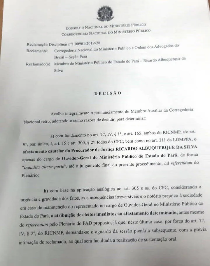Pará: Conselho do MP afasta procurador autor de declarações racistas