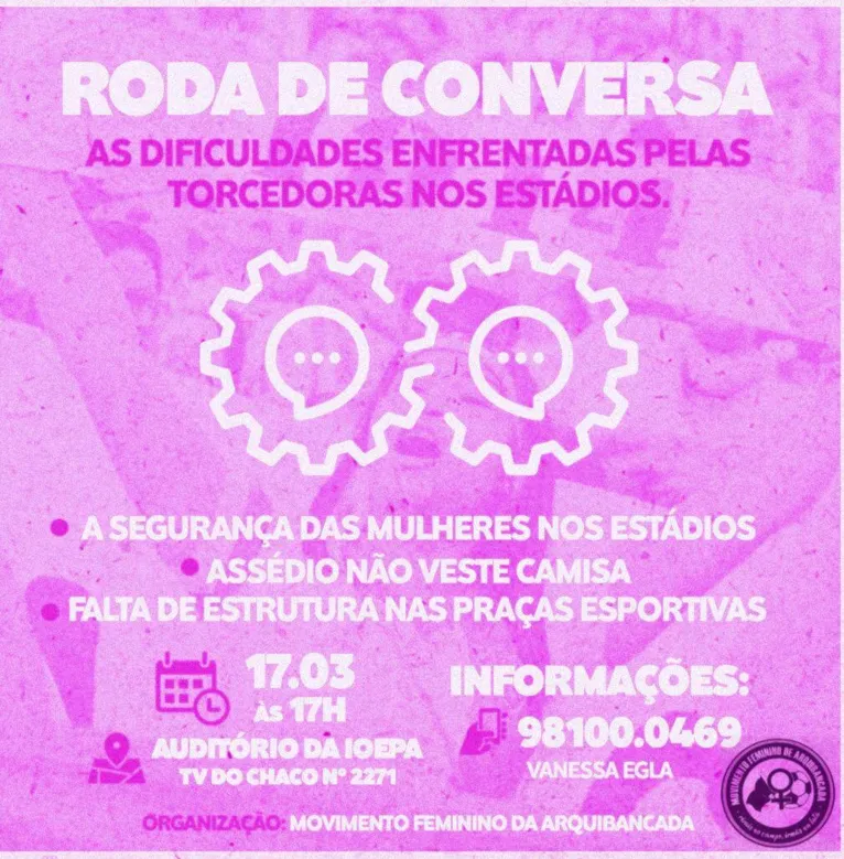Dificuldades que mulheres sofrem em estádios é tema de discussão em Belém