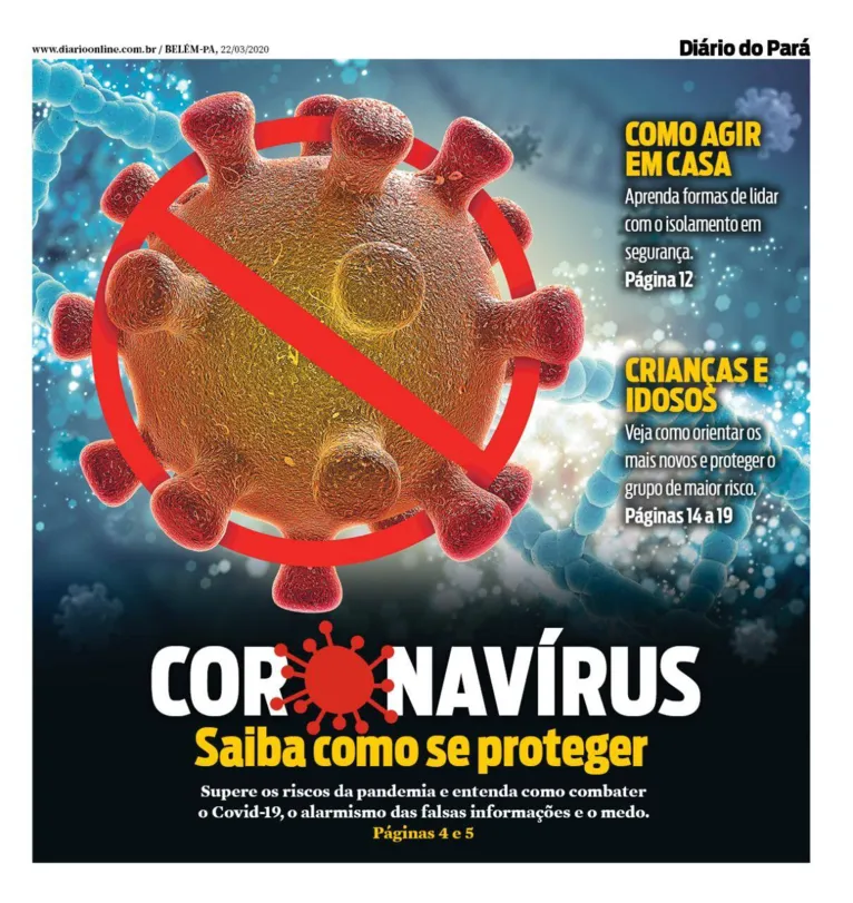 Diário do Pará disponibiliza caderno especial sobre coronavírus neste domingo (22)