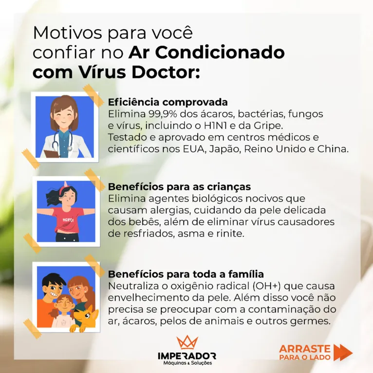 Ar-condicionado da Imperador das Máquinas é aliado no combate a doenças virais