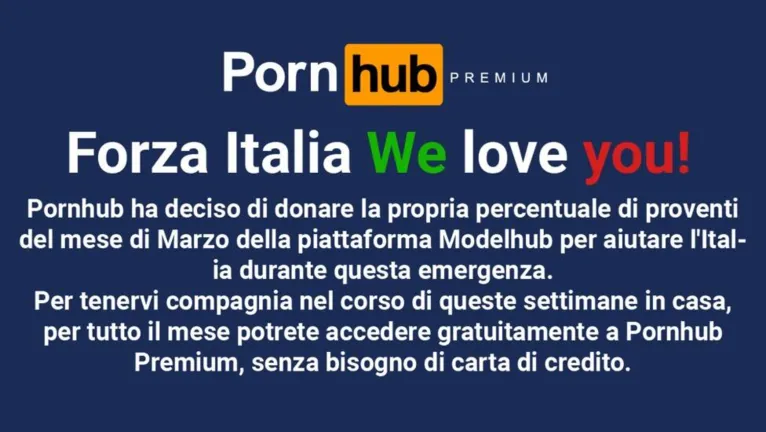 Site pornô libera assinatura "Premium" a pacientes com coronavírus isolados em casa
