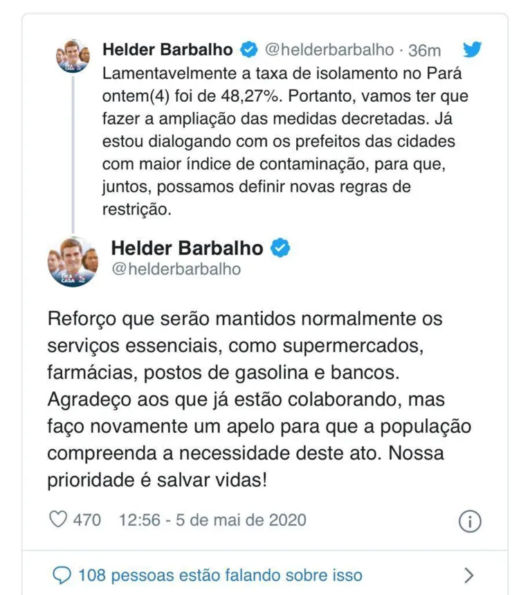Segundo Helder, rle conversa com prefeitos sobre a medida