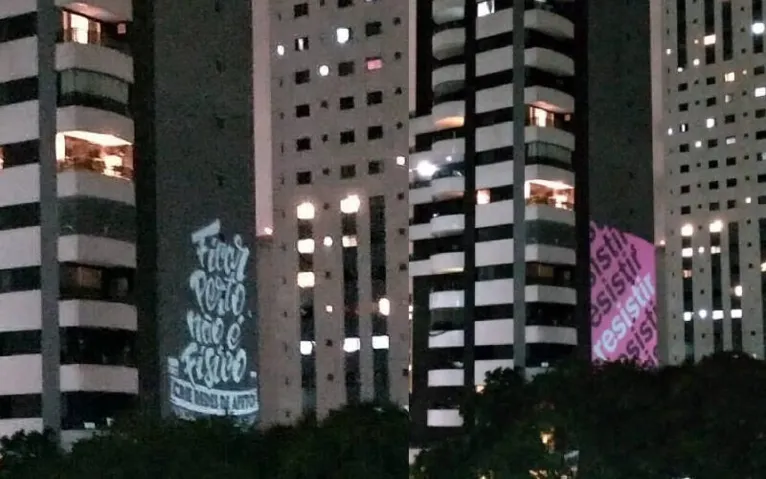 Projeções em edifício de Belém