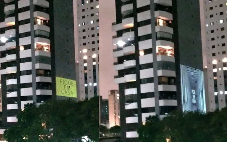 Projeções em edifício de Belém