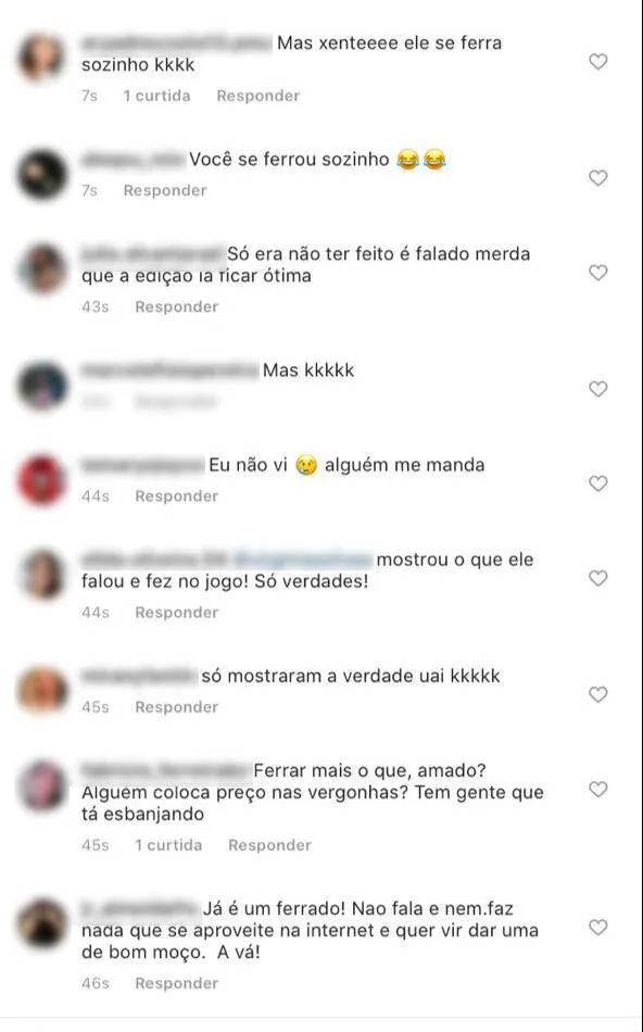 Após retrospectiva do BBB, Hadson desabafa: "obrigado produção por me ferrar mais ainda”