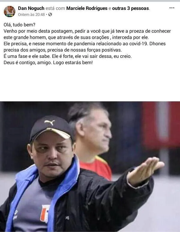 Técnico paraense tem resultado positivo para covid-19