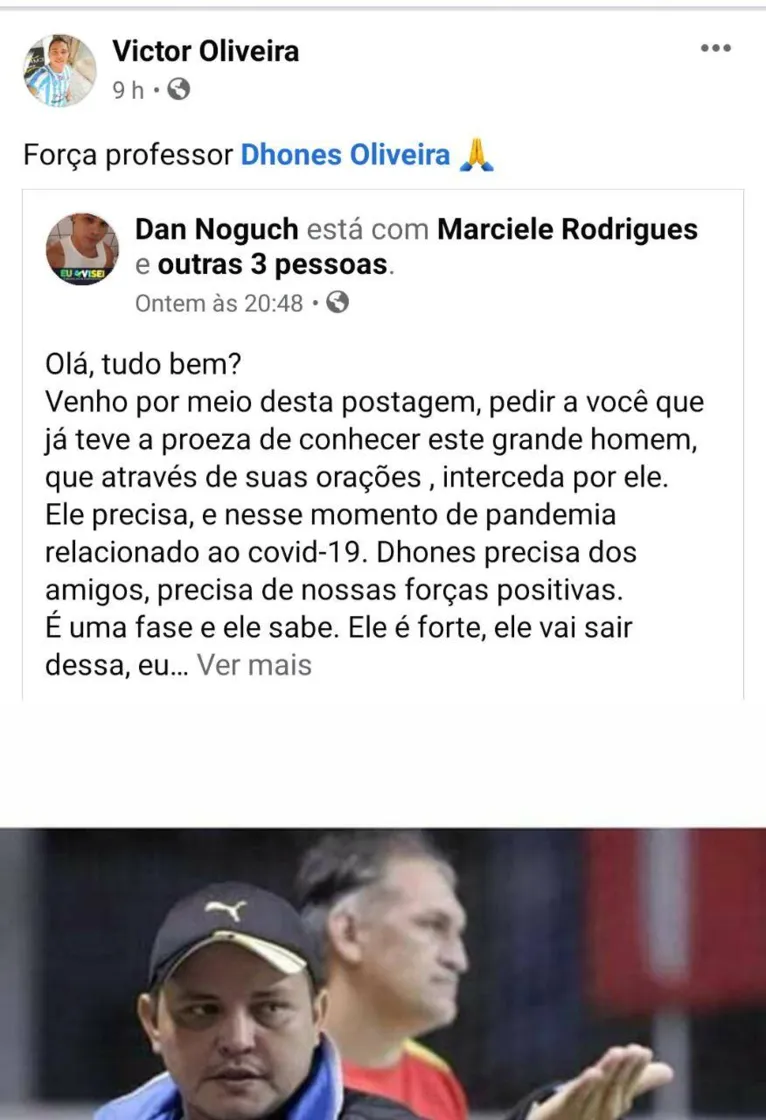 Técnico paraense tem resultado positivo para covid-19