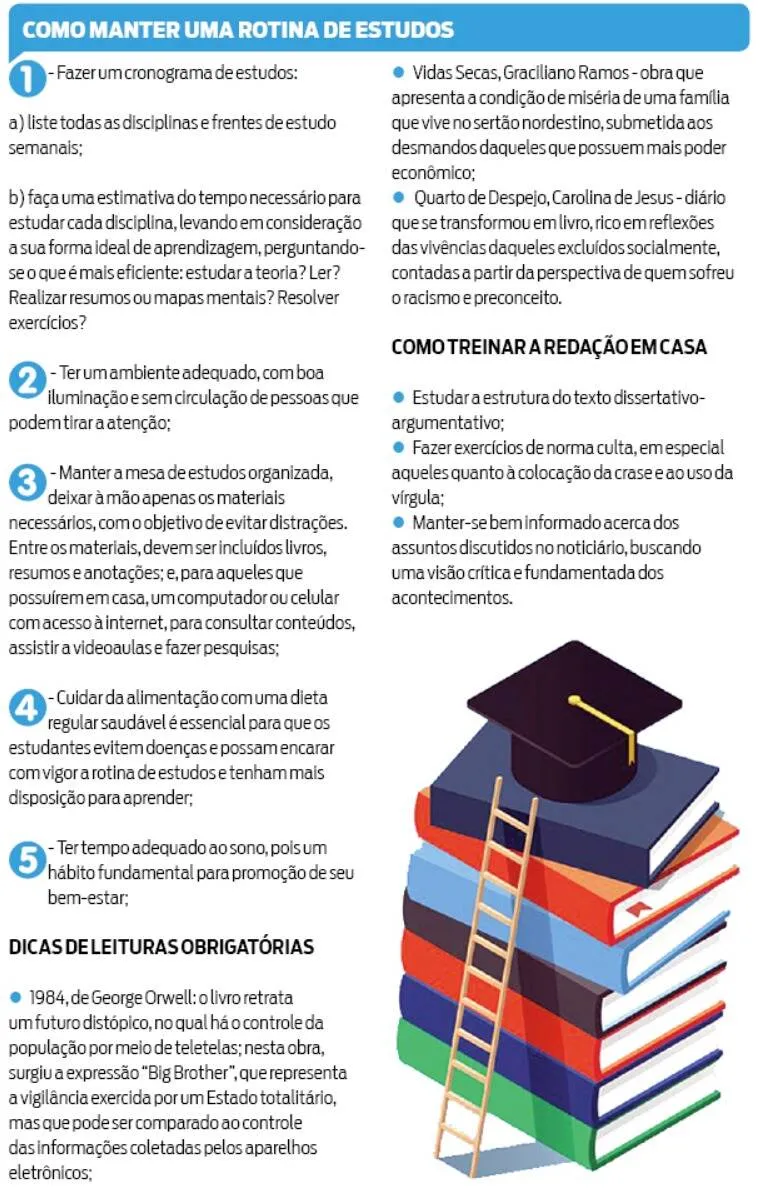 Estudar para o Enem diante do coronavírus exige disciplina