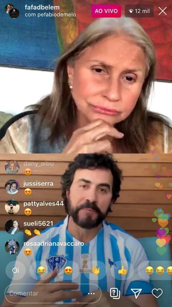 É bicolor! Padre Fábio de Melo aparece com camisa do Paysandu durante live
