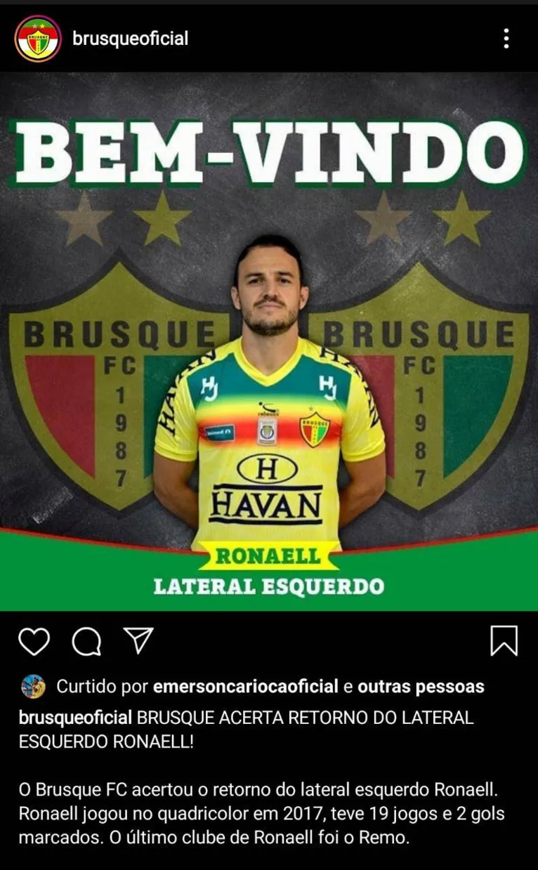 Ex-remista Ronaell já assinou com possível adversário do Leão 