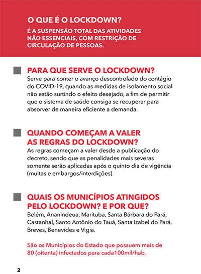 Lockdown: veja o que muda e o que funciona durante esse período no Pará