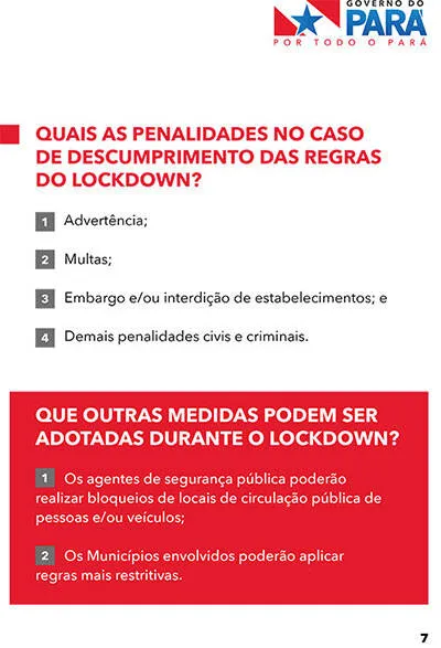 Lockdown: veja o que muda e o que funciona durante esse período no Pará