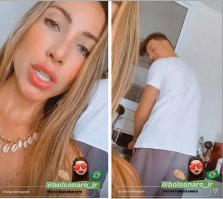 Luana Dellevedove e Renan Bolsonaro