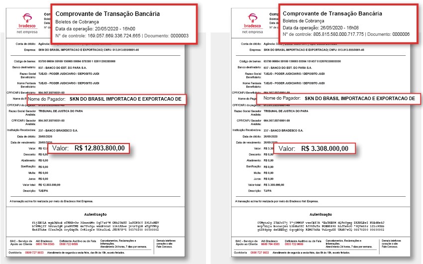 Depósitos mostram devolução do dinheiro dos respiradores com defeito ao Governo do Pará