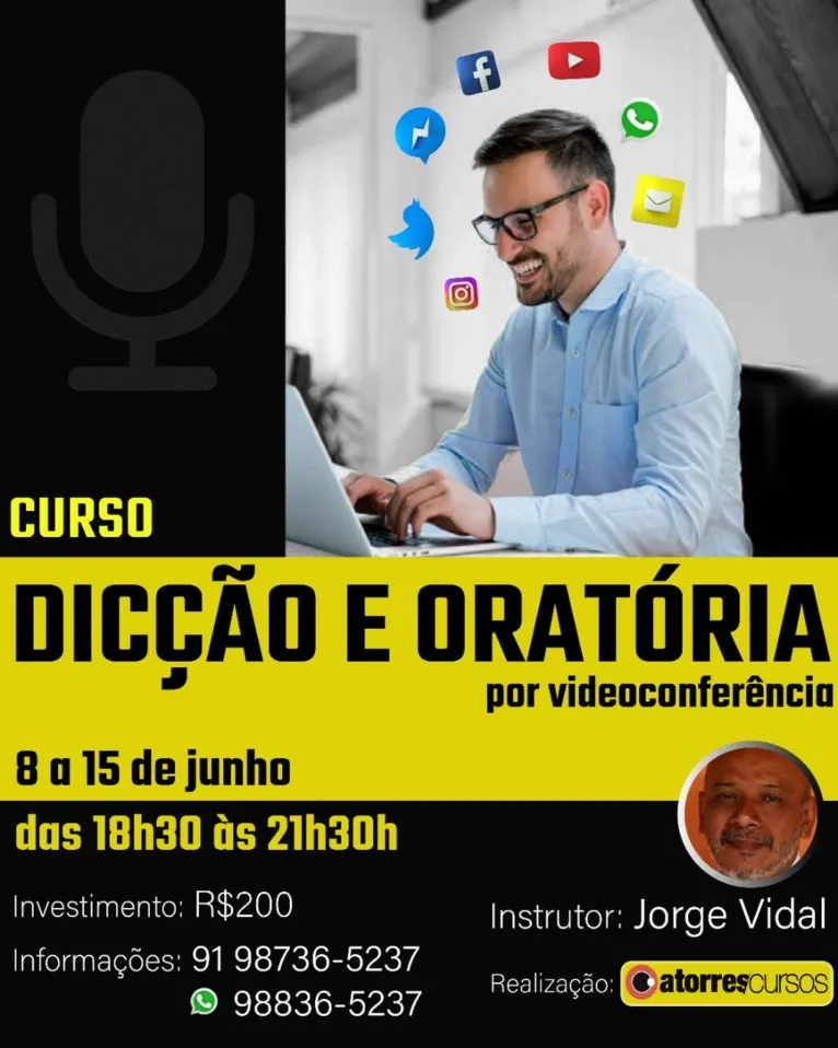 Videoconferência: curso de dicção e oratória sem sair de casa