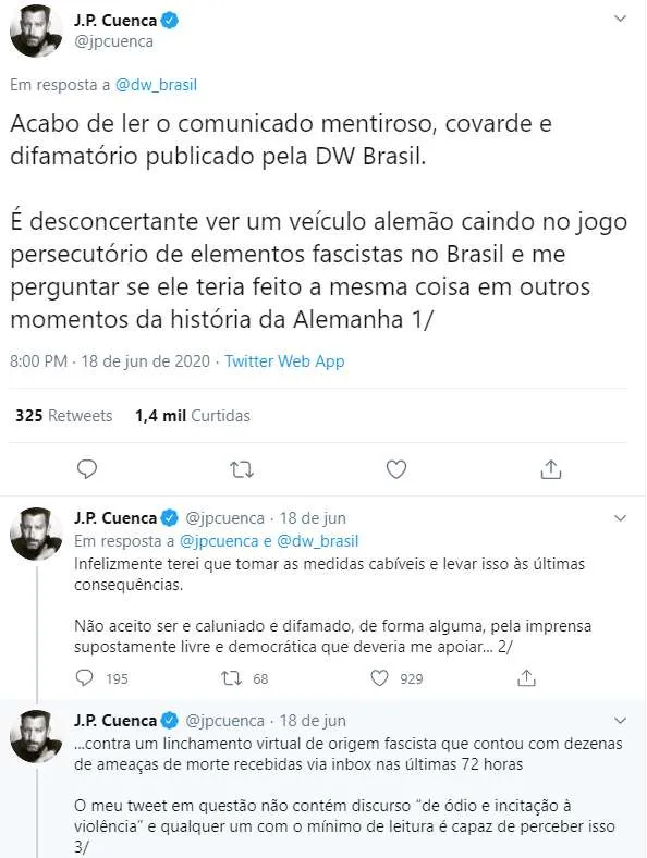 Jornalista 'pede a morte de Bolsonaro' e é demitido de agência alemã