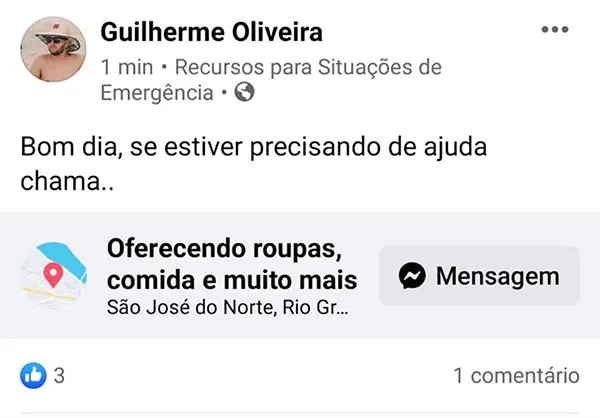 Internautas fazem campanha para ajudar vítimas do ciclone-bomba