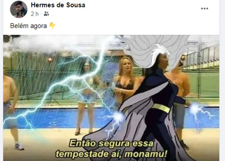 Chuva de zoeira! Raios em Belém viram piada na
web