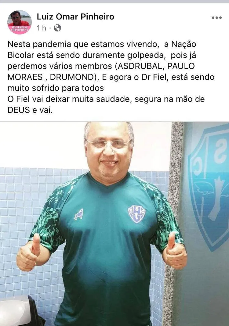 Remo e ídolos bicolores prestam últimas homenagens ao médico Wilson Fiel