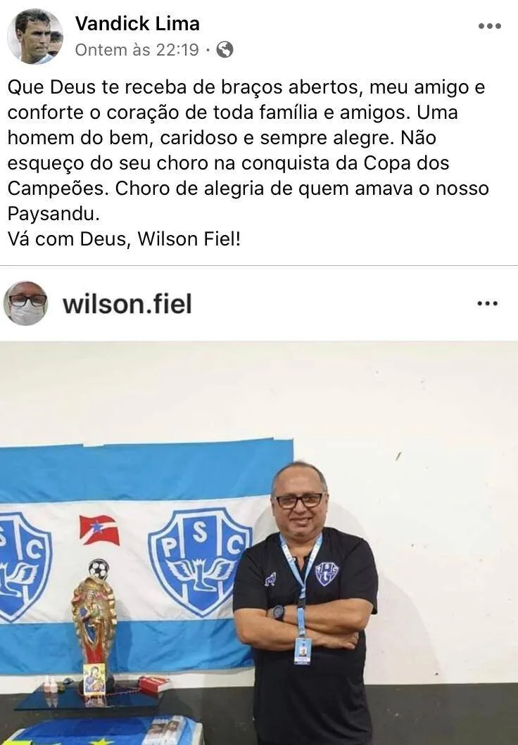 Remo e ídolos bicolores prestam últimas homenagens ao médico Wilson Fiel