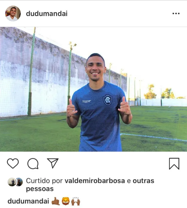 Jogador remista mostra treinamento forte durante pandemia