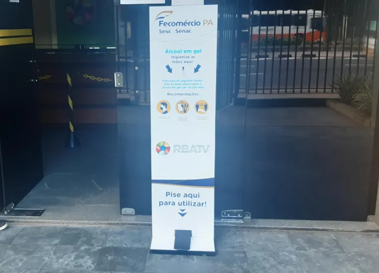 RBA recebe totem higienizador sem toque da Fecomércio