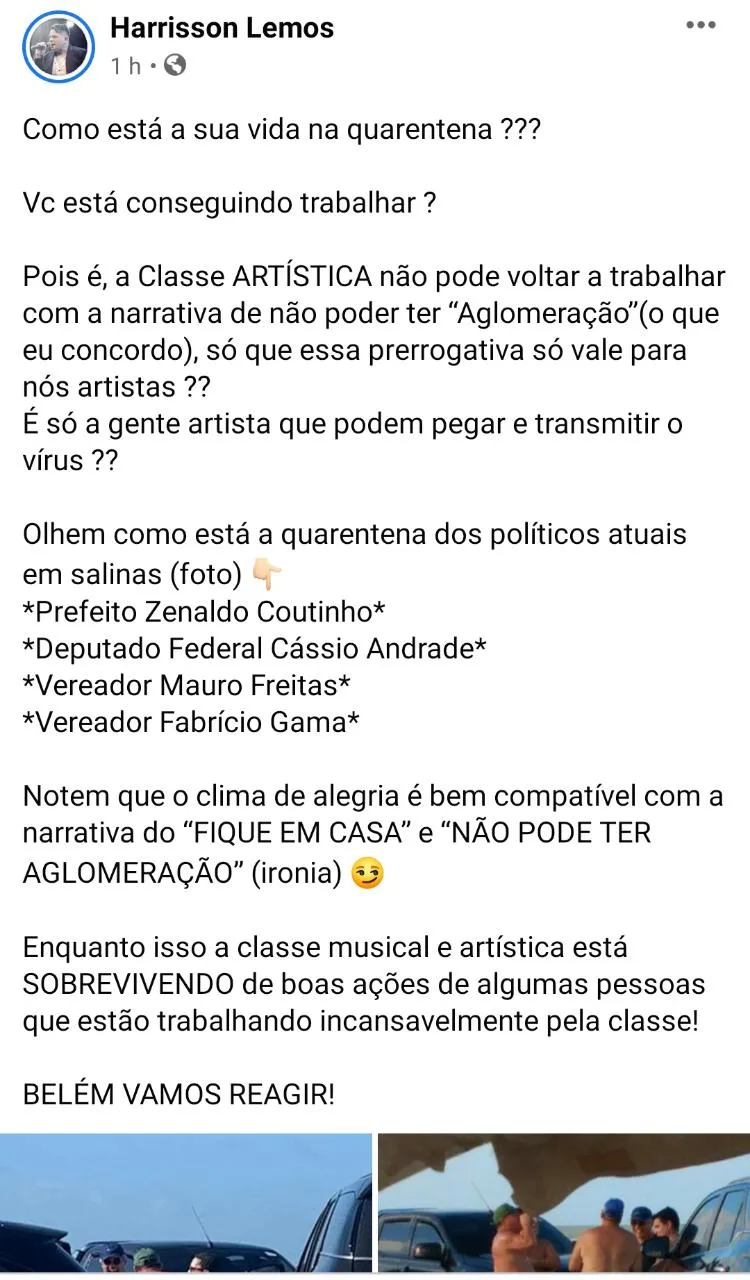 Zenaldo é flagrado em praia sem manter distanciamento e sem usar máscara