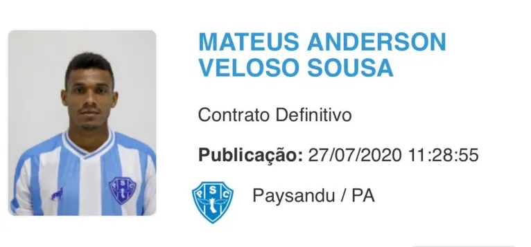 Atacante é liberado para estrear pelo Paysandu no Parazão
