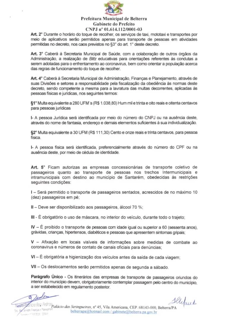 Praias, bares e restaurantes serão liberados em Belterra a partir de quarta (15)