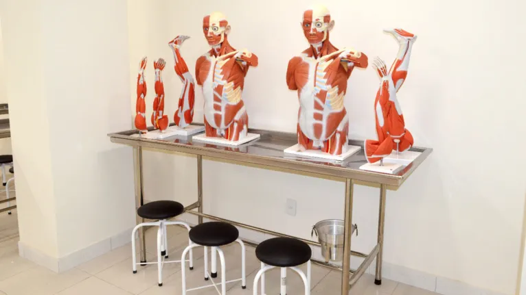 Laboratório do curso de fisioterapia da Estácio