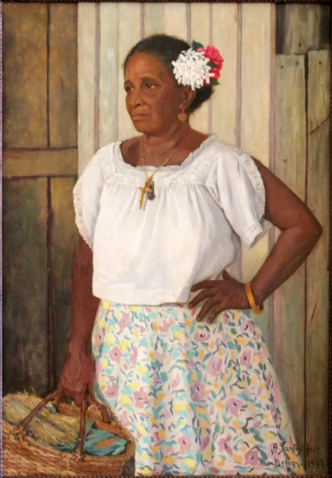 Vendedora de cheiro, 1947, Óleo sobre tela, 105 x 74 cm, Acervo Museu de Arte de Belém.