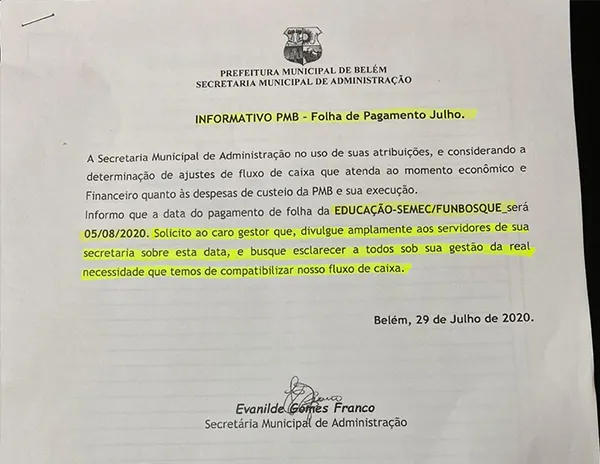 Zenaldo atrasa o salário de professores na pandemia. Veja quando será o pagamento