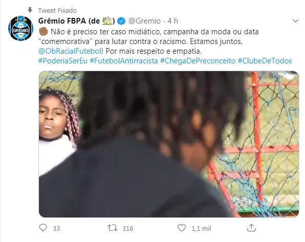 Papão adere à campanha contra o genocídio de negros
