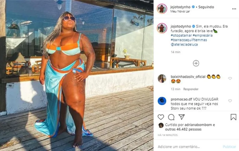 Jojo Todynho posa de biquíni em nova mansão: "outro patamar"