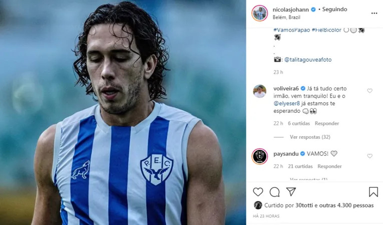 Nicolas deve deixar o Papão e jogar em time da Série B