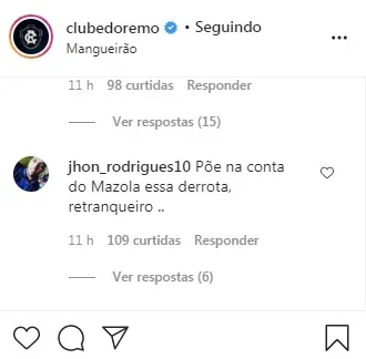 Mazola é alvo de protesto pela torcida nas redes sociais