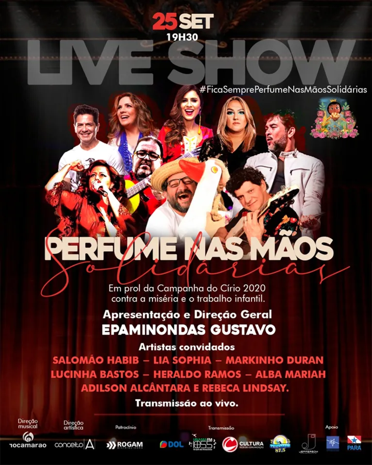 DOL vai transmitir live com vários artistas para arrecadar doações e ajudar famílias no Círio