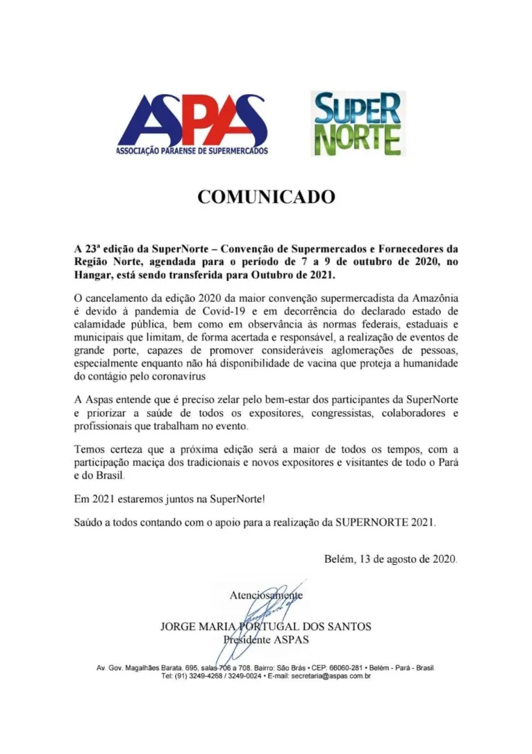 Evento da SuperNorte é adiado para outubro de 2021 