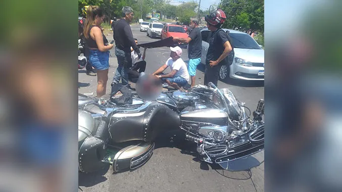 Imagens Fortes! Motociclista perde perna em acidente no Distrito Industrial