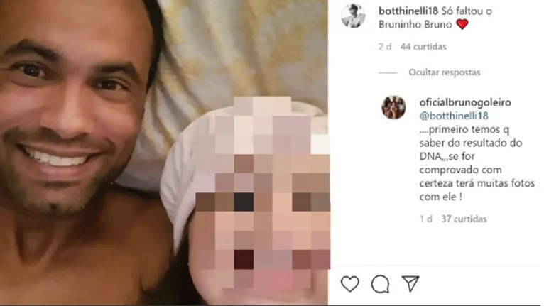 Goleiro Bruno diz que só vai ter contato com filho de Eliza Samudio após DNA