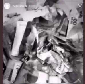 Ex-namorado da mãe de Neymar rasga dinheiro: "sujo'"