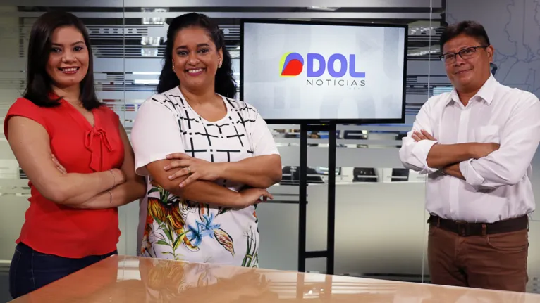 A repórter Sávia Moura, a coordenadora de multimídia Haynna Hálex e o Diretor-Executivo do Diário Online, Mauro Neto.