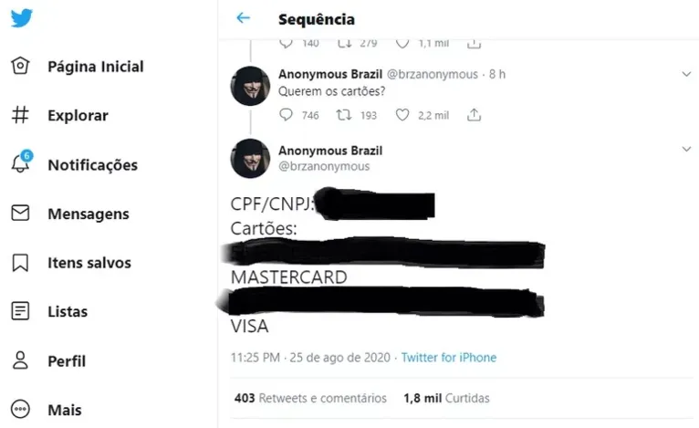 Anonymous divulgam dados de Michelle Bolsonaro na Web