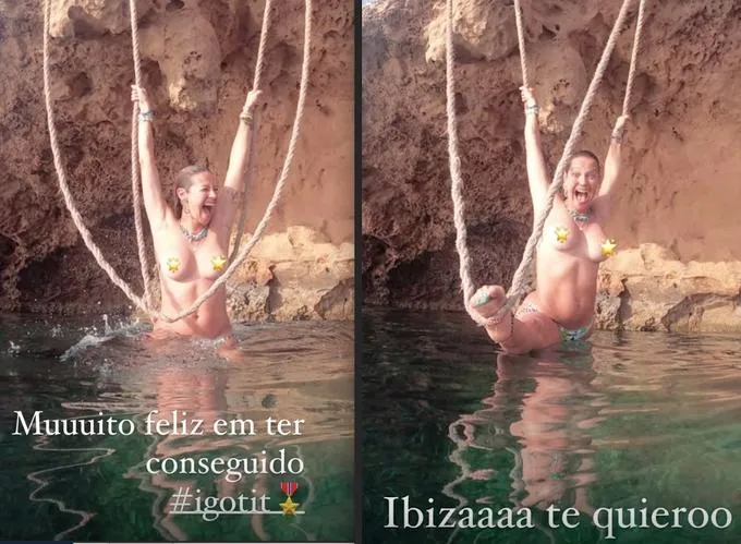 Luana Piovani exibe seios em fotos ousadas de topless em Ibiza 