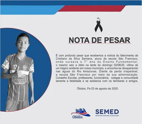 Veja o vídeo do momento em que menino desaparece em rio no oeste do Pará