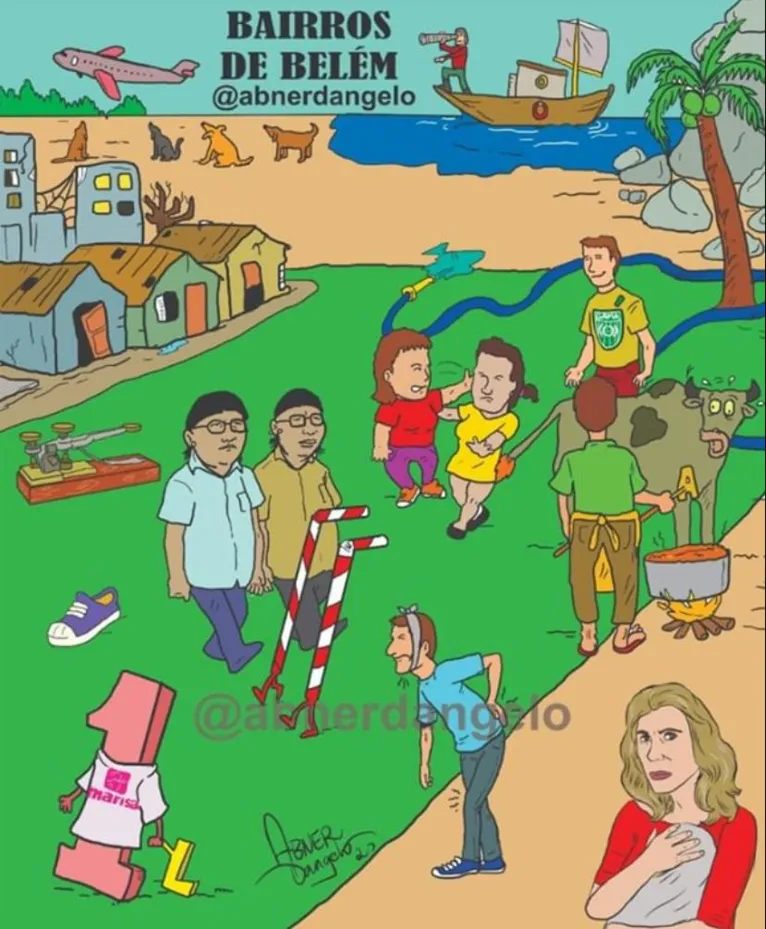 Figuras feitas por Abner Dangelo representam bairro da capital paraense