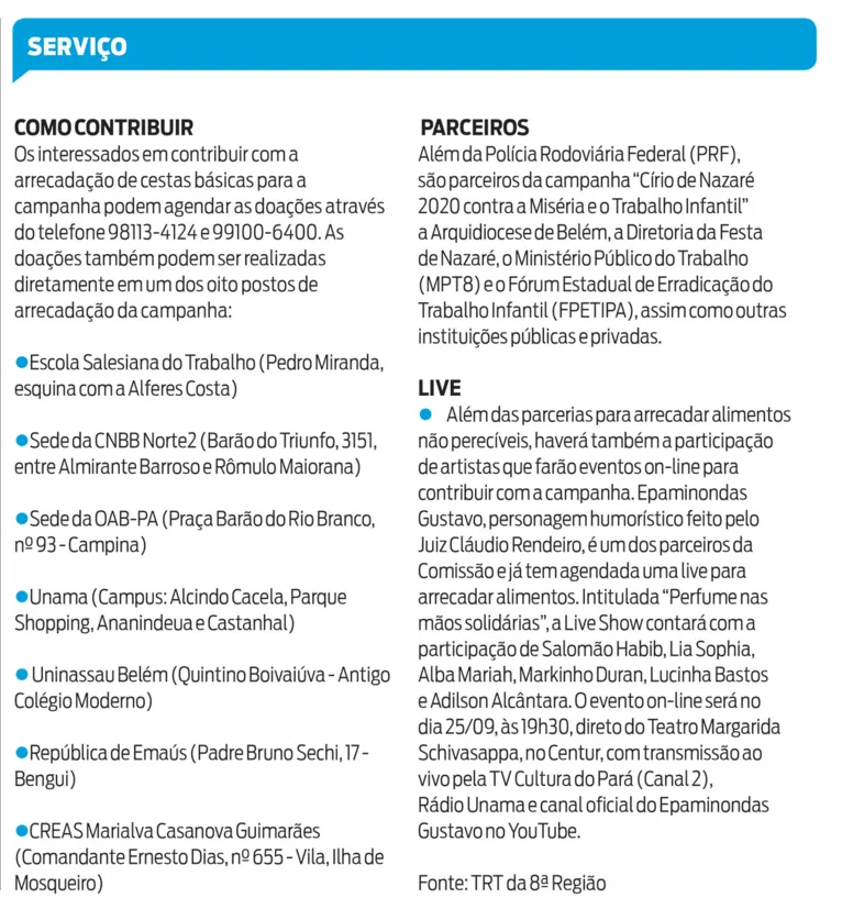 Campanha arrecada cestas básicas para serem doadas