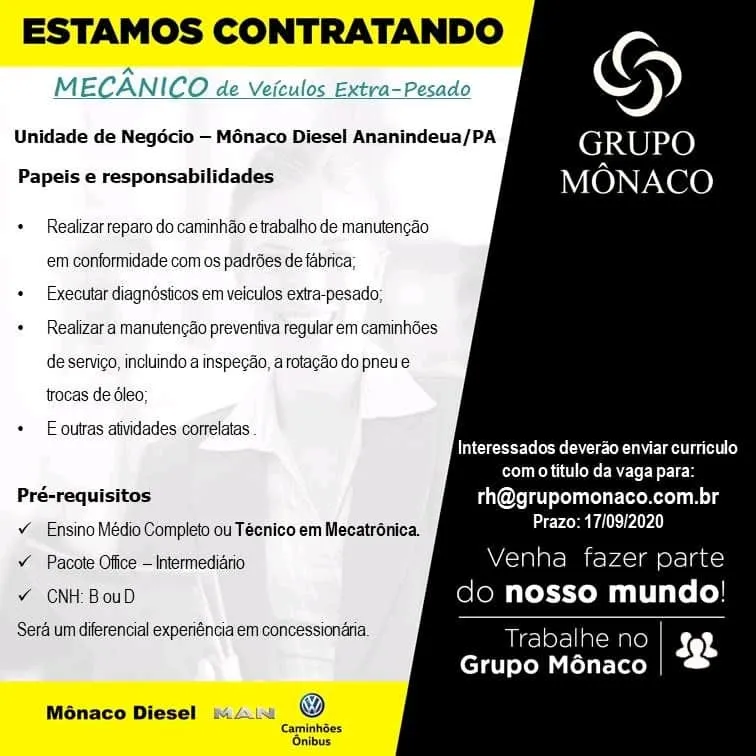 Atrás
de emprego? Veja as vagas disponíveis  aqui